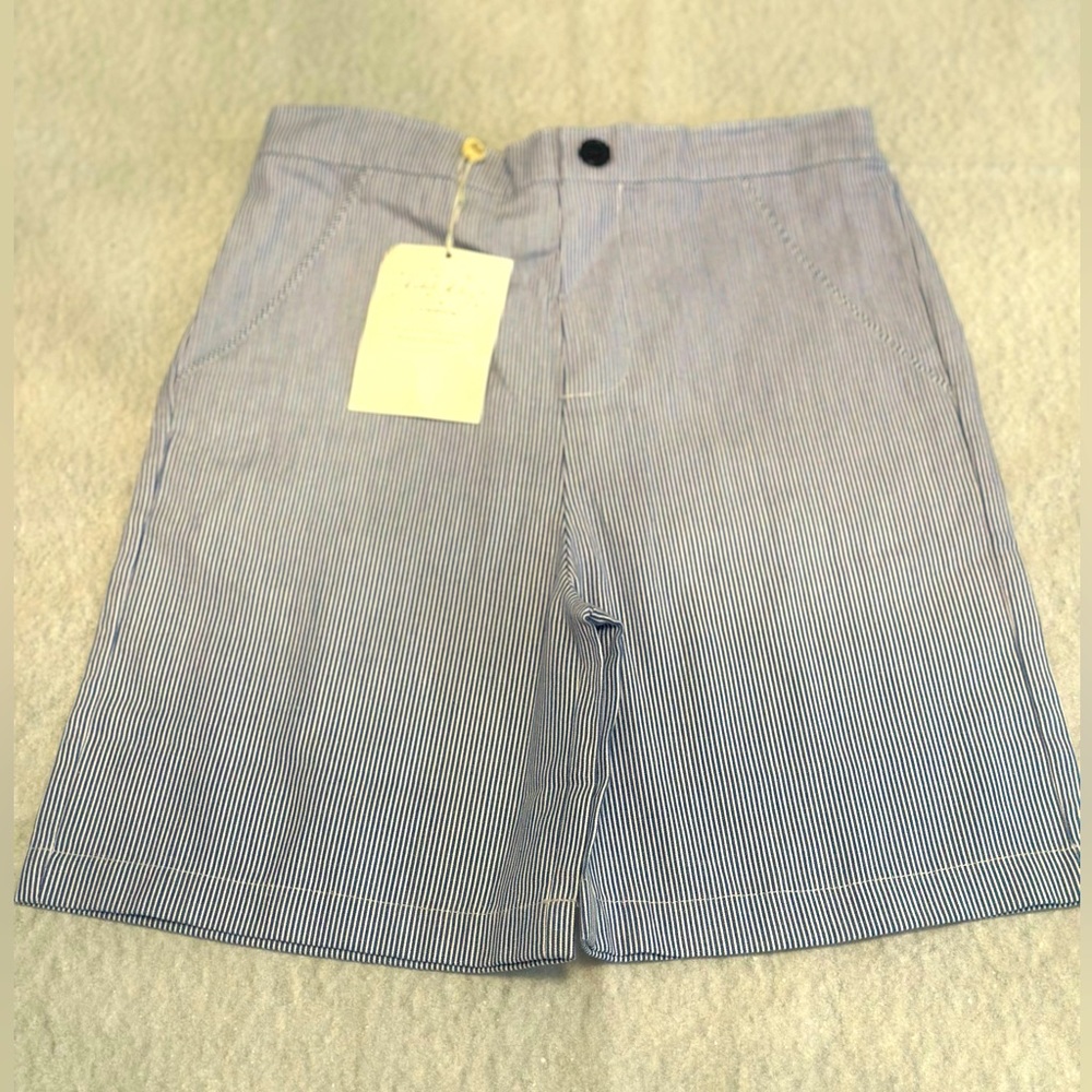 Brand new with tags, Rachel Riley boys blue striped shorts. Size 8.